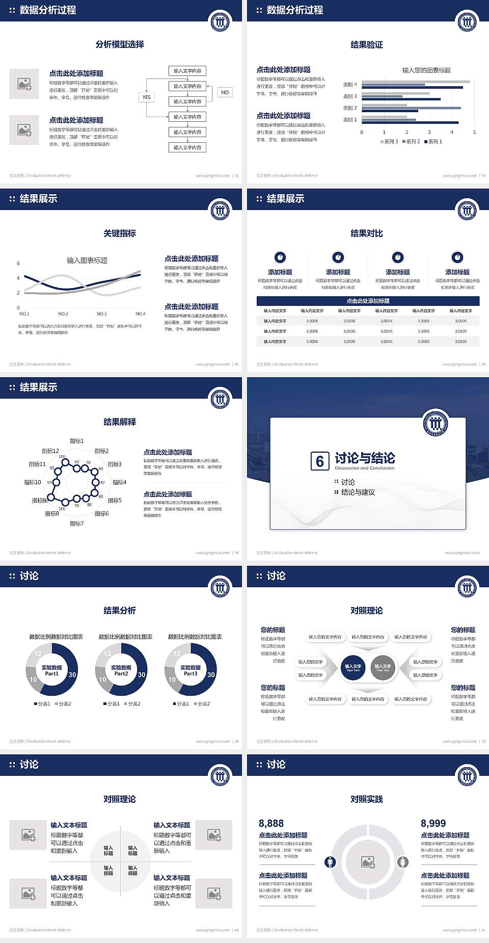 德阳科贸职业学院论文答辩标准PPT模板4:3格式幻灯片预览图5