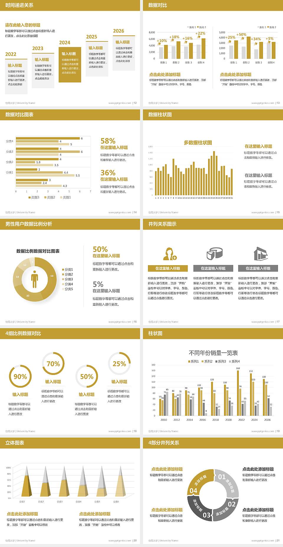 台湾大学硕士研究生/本科生毕业论文答辩/开题报告通用PPT模板下载4:3格式幻灯片预览图3