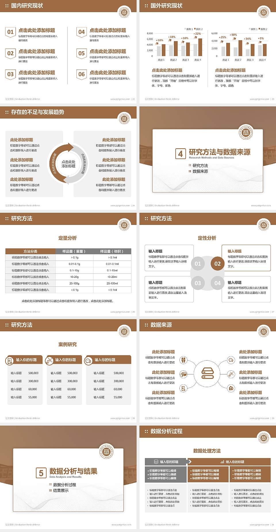 山西财经大学华商学院论文答辩标准PPT模板4:3格式幻灯片预览图4
