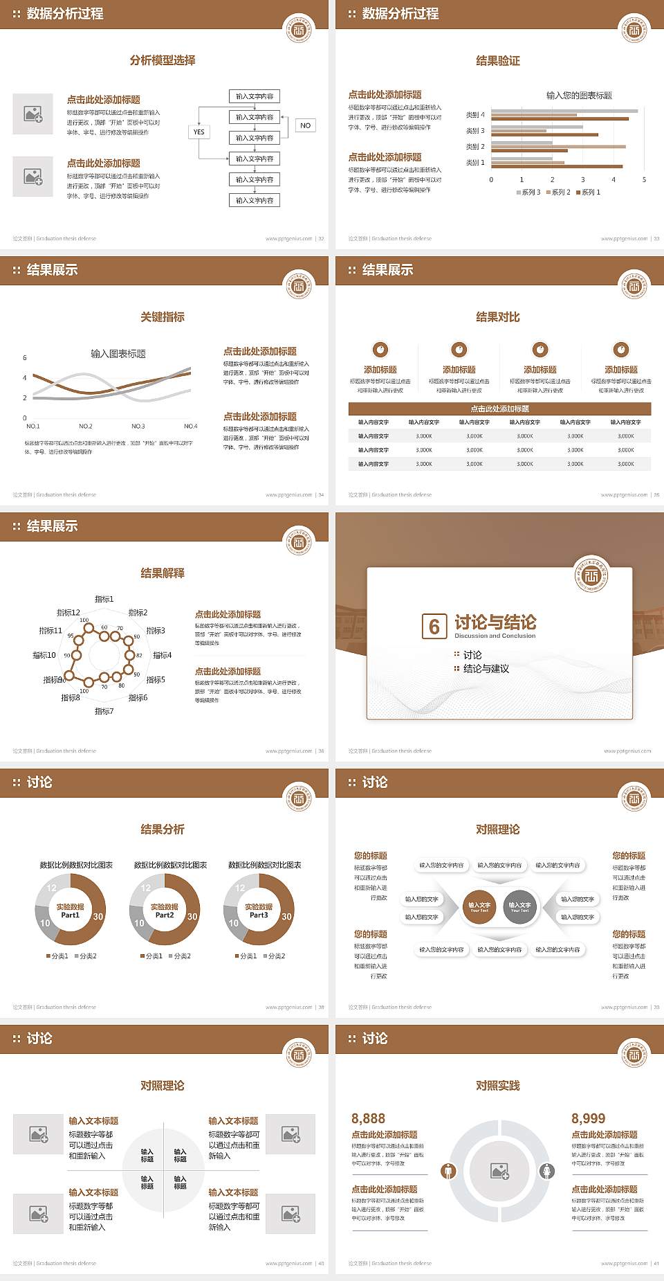 山西财经大学华商学院论文答辩标准PPT模板4:3格式幻灯片预览图5