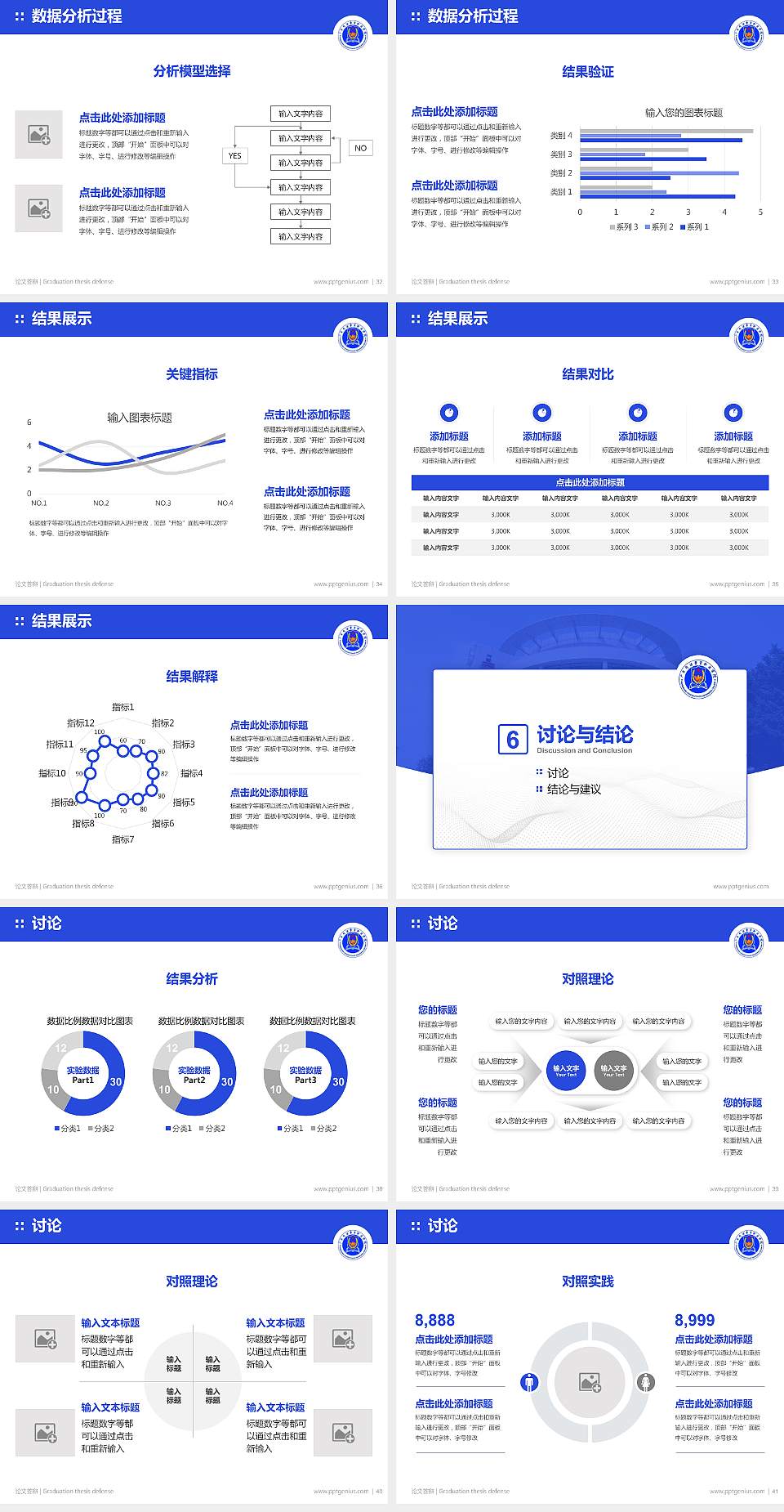 广东司法警官职业学院论文答辩标准PPT模板4:3格式幻灯片预览图5