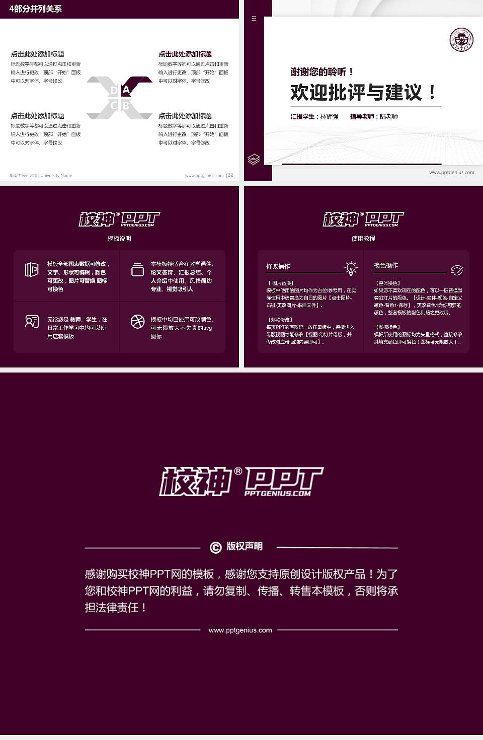 湖南中医药大学硕士研究生/本科生毕业论文答辩/开题报告通用PPT模板下载4:3格式幻灯片预览图5