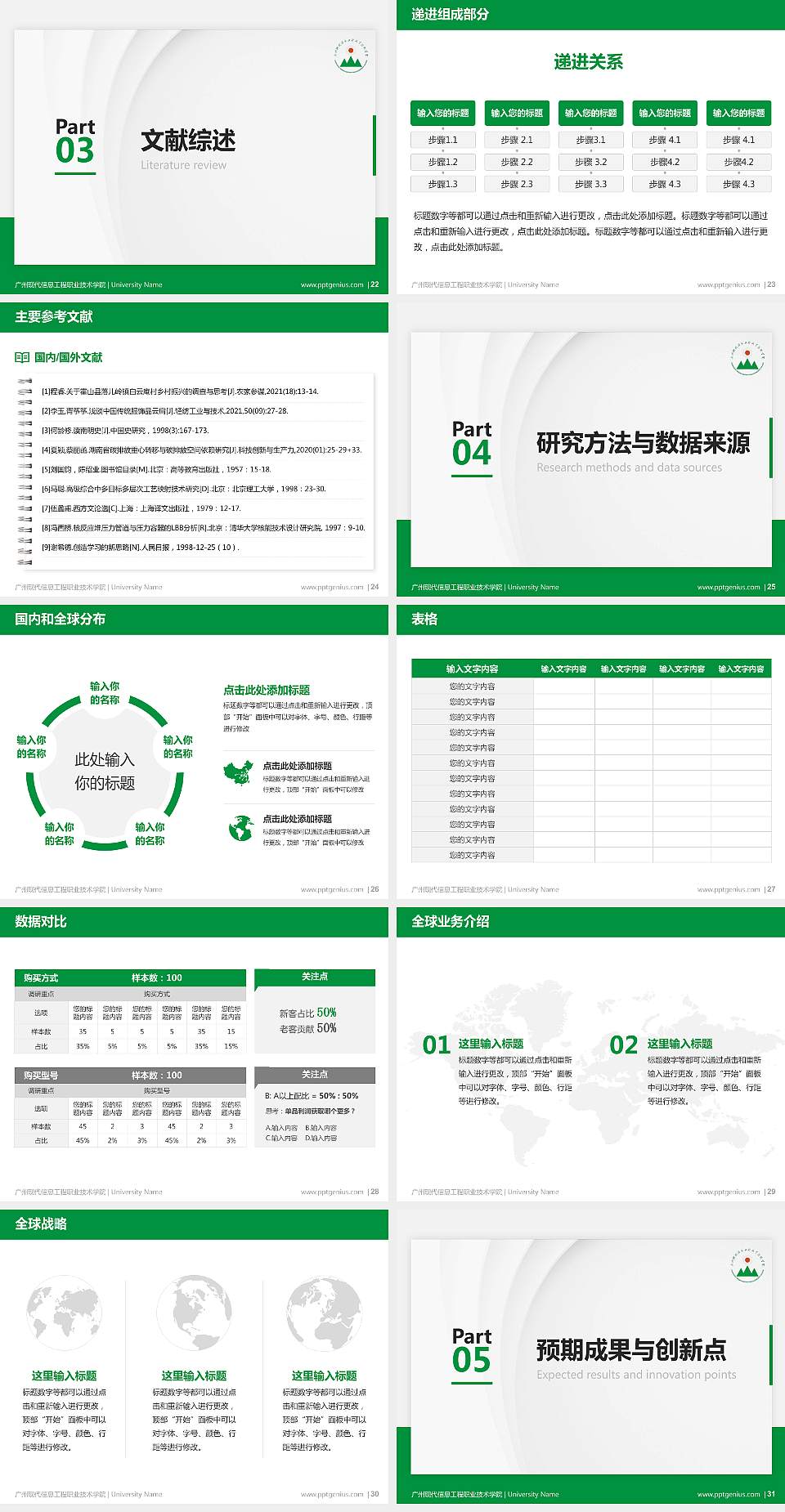 广州现代信息工程职业技术学院硕士研究生/本科生毕业论文答辩/开题报告通用PPT模板下载4:3格式幻灯片预览图4