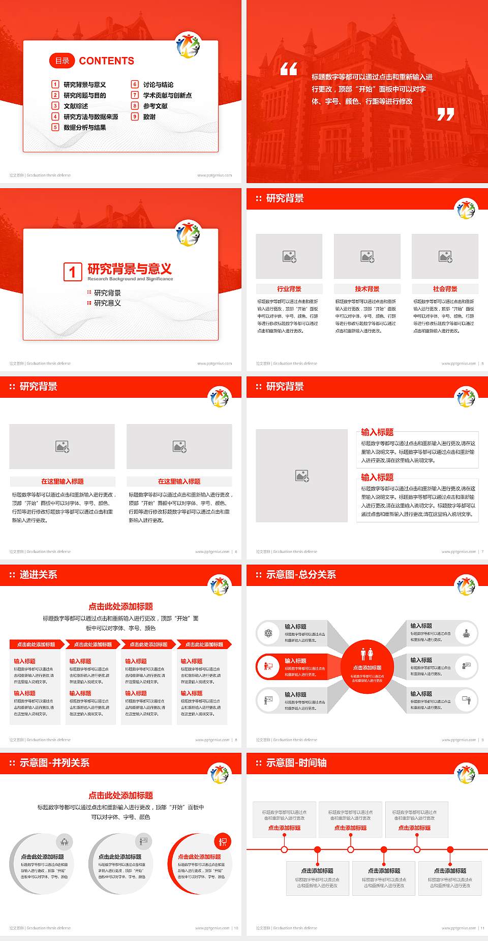 台湾戏曲学院论文答辩标准PPT模板4:3格式幻灯片预览图2