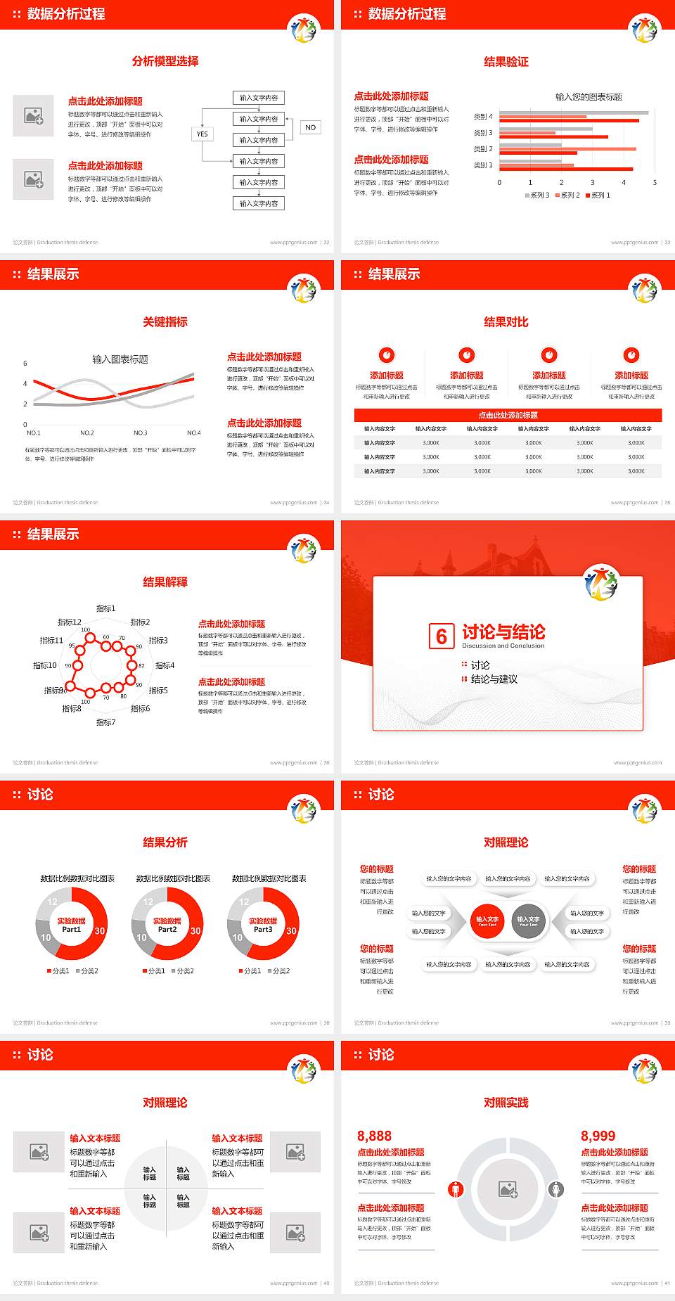 台湾戏曲学院论文答辩标准PPT模板4:3格式幻灯片预览图5