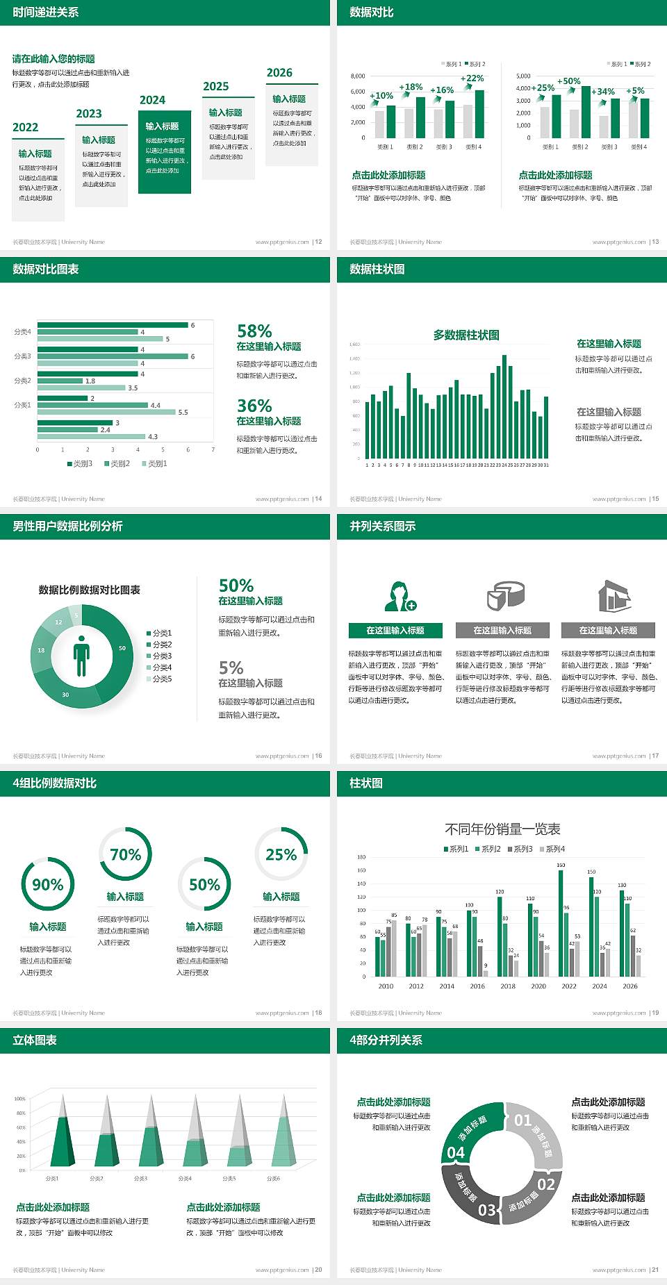 长春职业技术学院硕士研究生/本科生毕业论文答辩/开题报告通用PPT模板下载4:3格式幻灯片预览图3