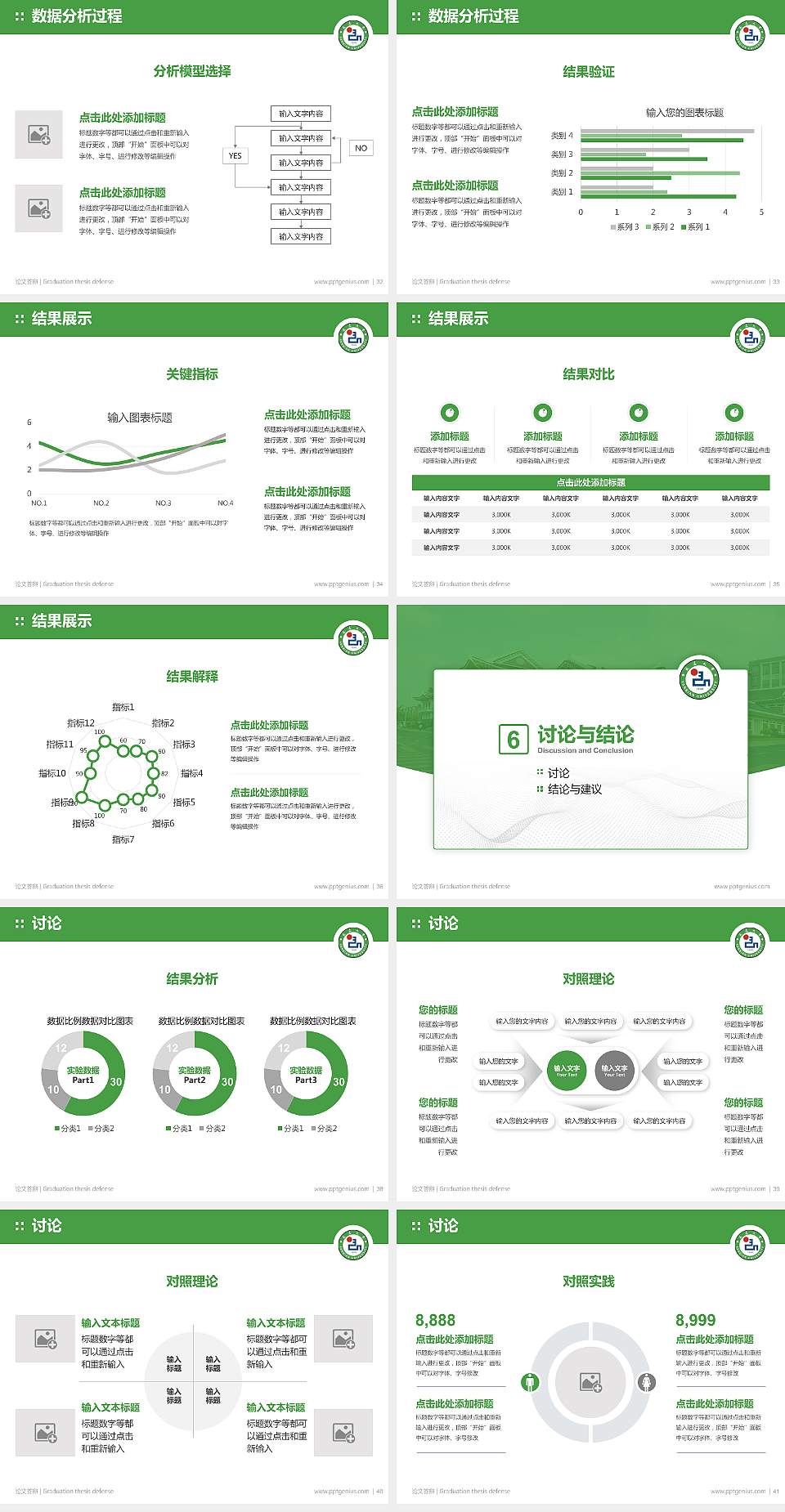 延边大学论文答辩标准PPT模板4:3格式幻灯片预览图5