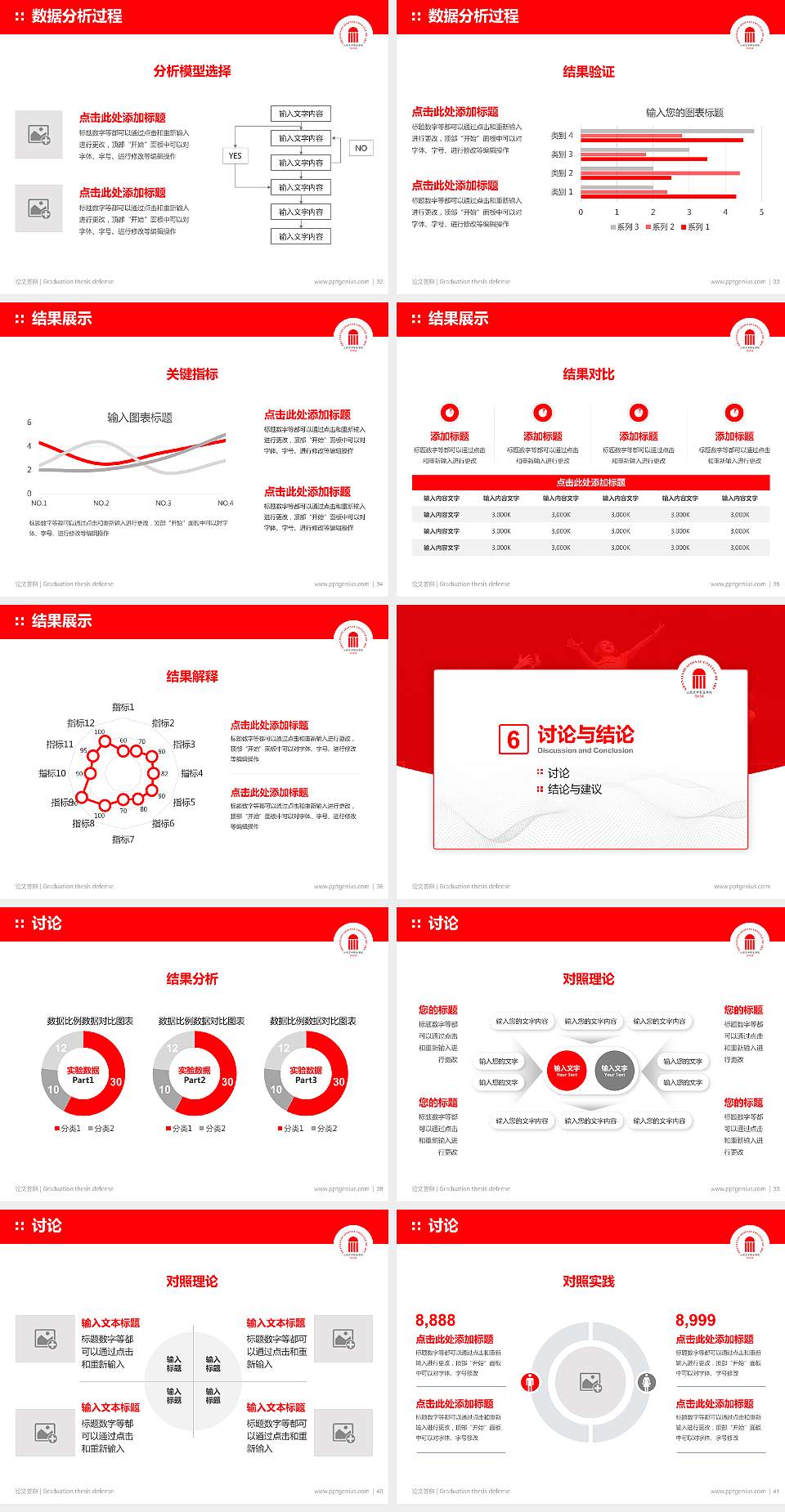 山西艺术职业学院论文答辩标准PPT模板4:3格式幻灯片预览图5