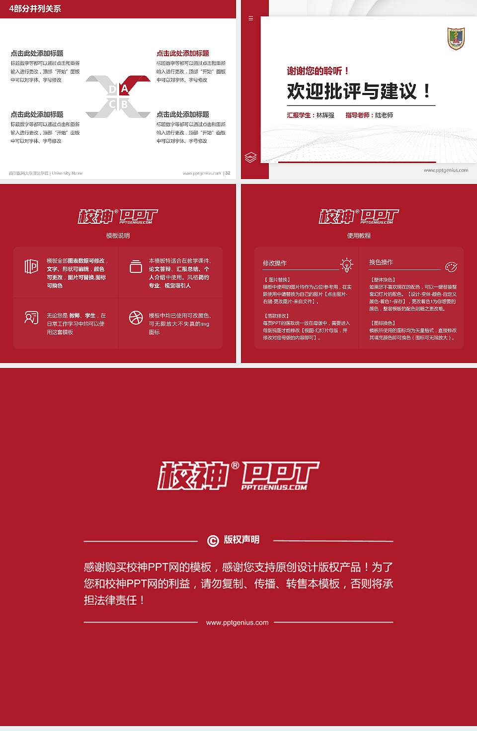 南京医科大学康达学院硕士研究生/本科生毕业论文答辩/开题报告通用PPT模板下载4:3格式幻灯片预览图5