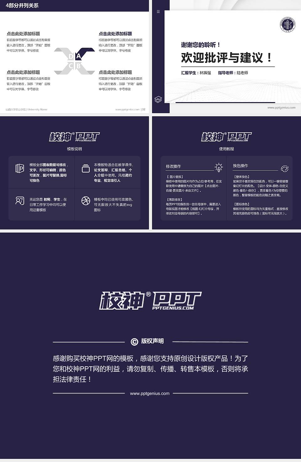 山西兴华职业学院硕士研究生/本科生毕业论文答辩/开题报告通用PPT模板下载4:3格式幻灯片预览图5