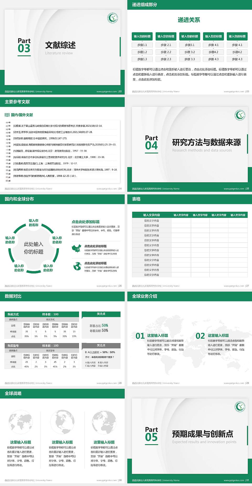 西昌民族幼儿师范高等专科学校硕士研究生/本科生毕业论文答辩/开题报告通用PPT模板下载4:3格式幻灯片预览图4