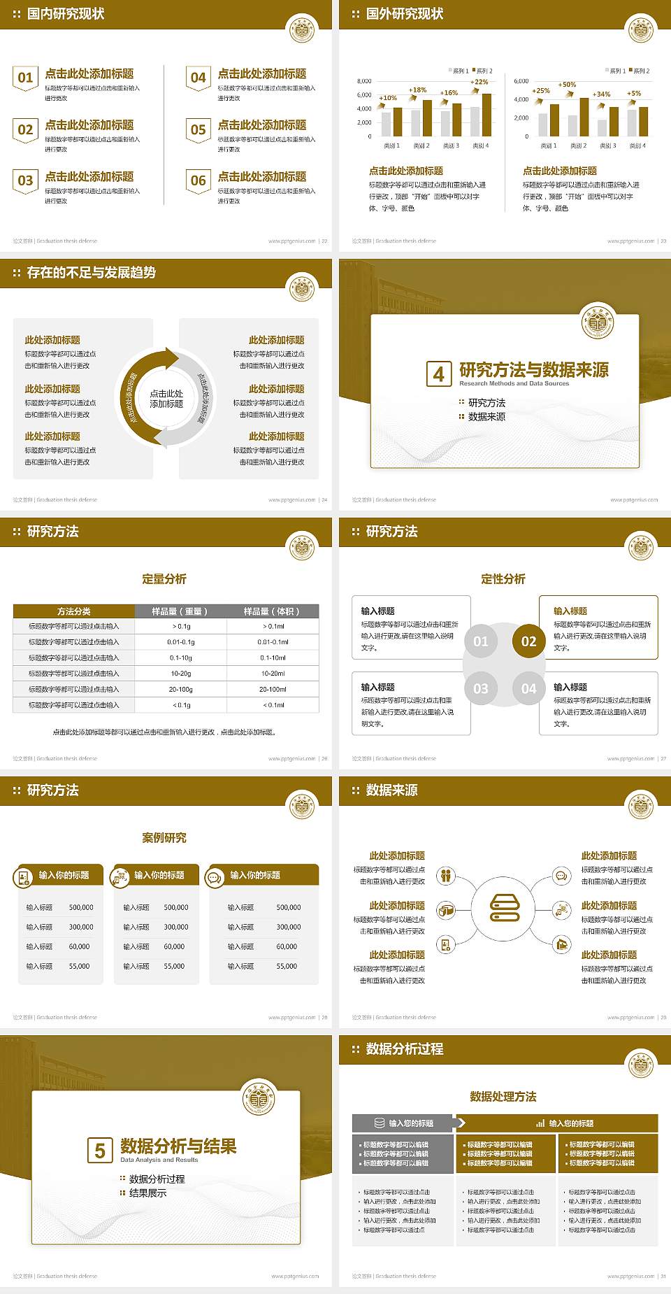 上海金融学院论文答辩标准PPT模板4:3格式幻灯片预览图4