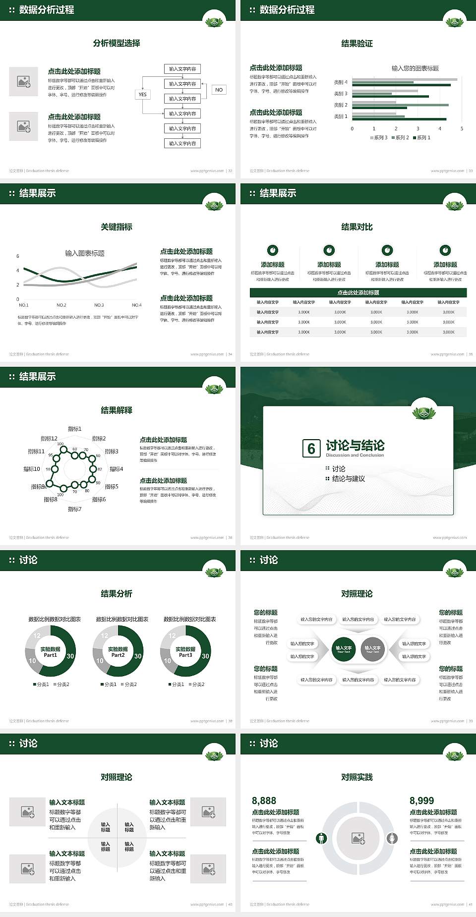 台湾慈济大学论文答辩标准PPT模板4:3格式幻灯片预览图5