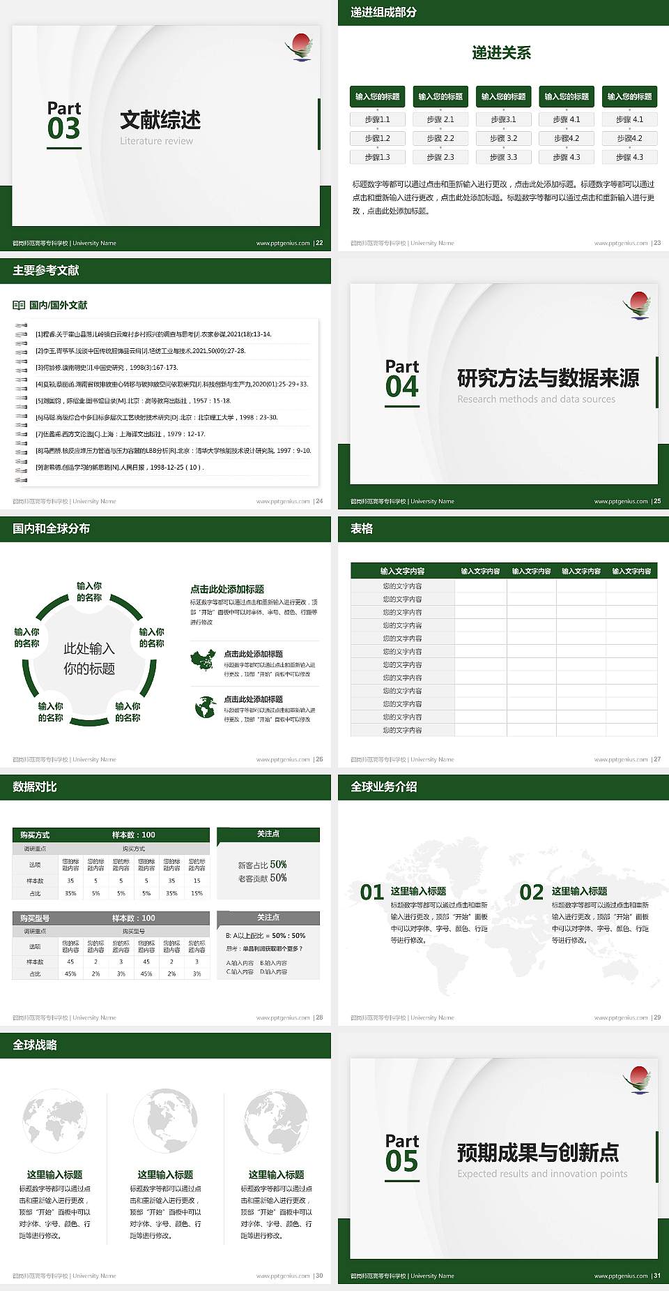 鹤岗师范高等专科学校硕士研究生/本科生毕业论文答辩/开题报告通用PPT模板下载4:3格式幻灯片预览图4
