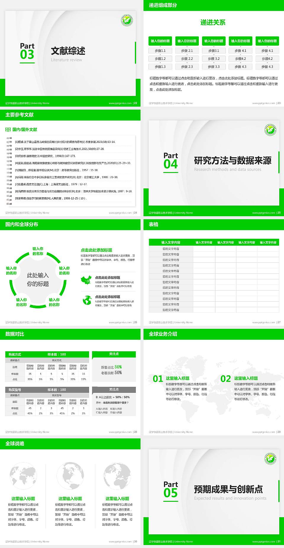 辽宁铁道职业技术学院硕士研究生/本科生毕业论文答辩/开题报告通用PPT模板下载4:3格式幻灯片预览图4