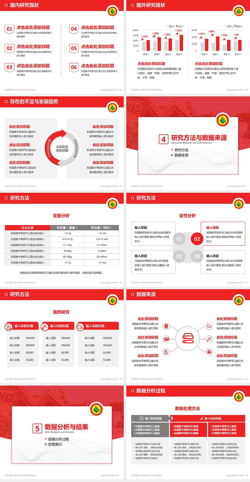 山西管理职业学院论文答辩标准PPT模板4:3格式幻灯片预览图4