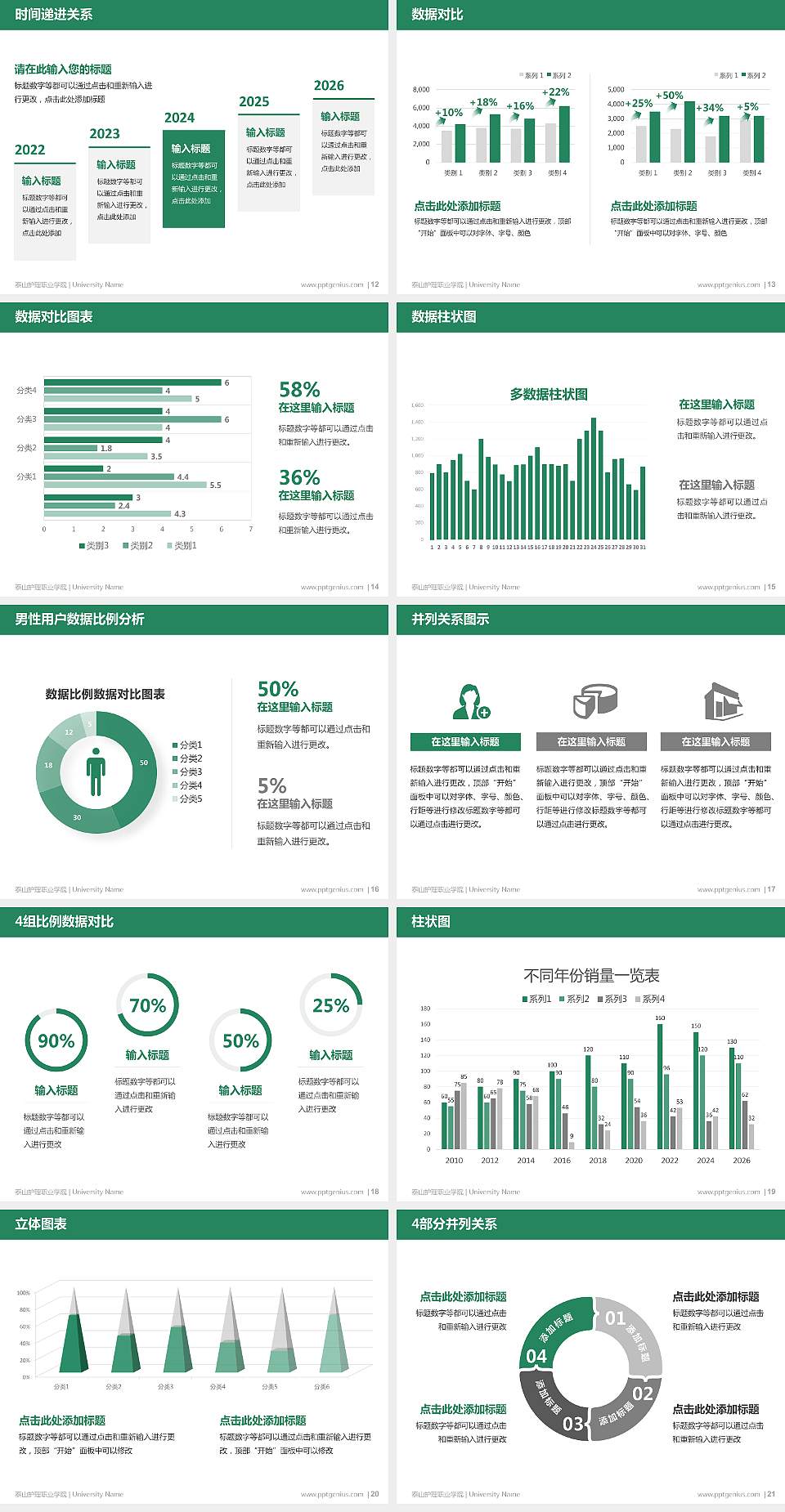 泰山护理职业学院硕士研究生/本科生毕业论文答辩/开题报告通用PPT模板下载4:3格式幻灯片预览图3