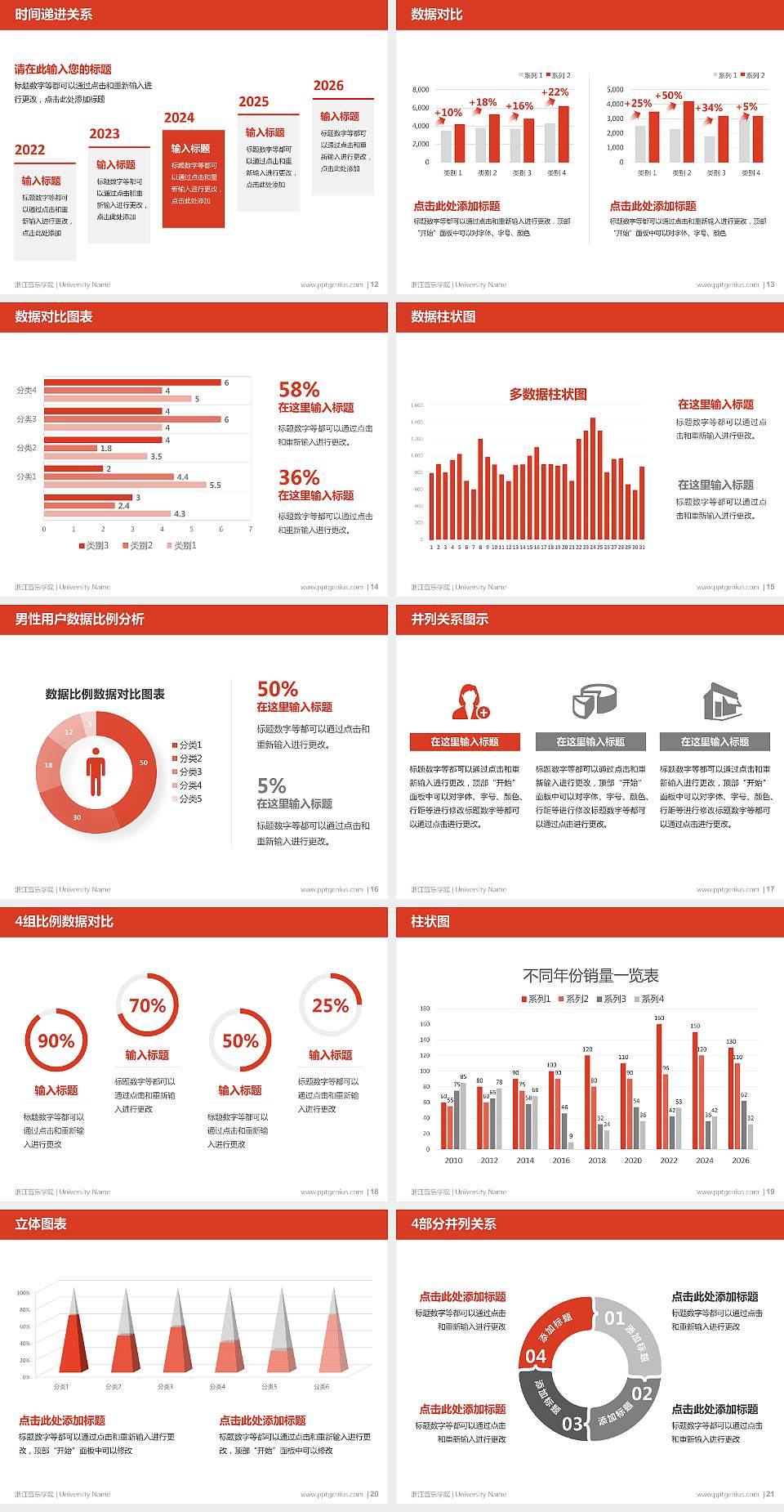 浙江音乐学院硕士研究生/本科生毕业论文答辩/开题报告通用PPT模板下载4:3格式幻灯片预览图3