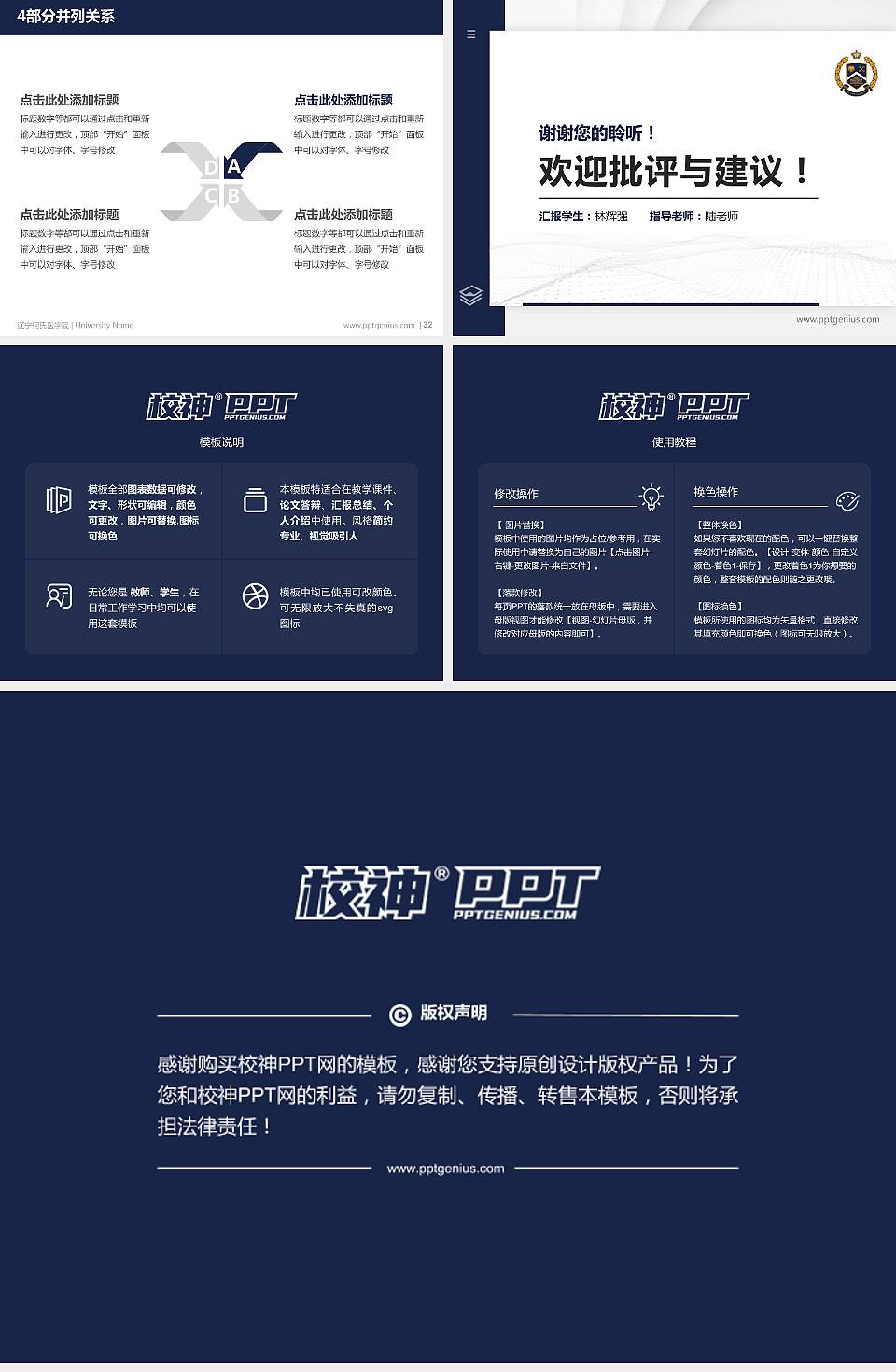 辽宁何氏医学院硕士研究生/本科生毕业论文答辩/开题报告通用PPT模板下载4:3格式幻灯片预览图5