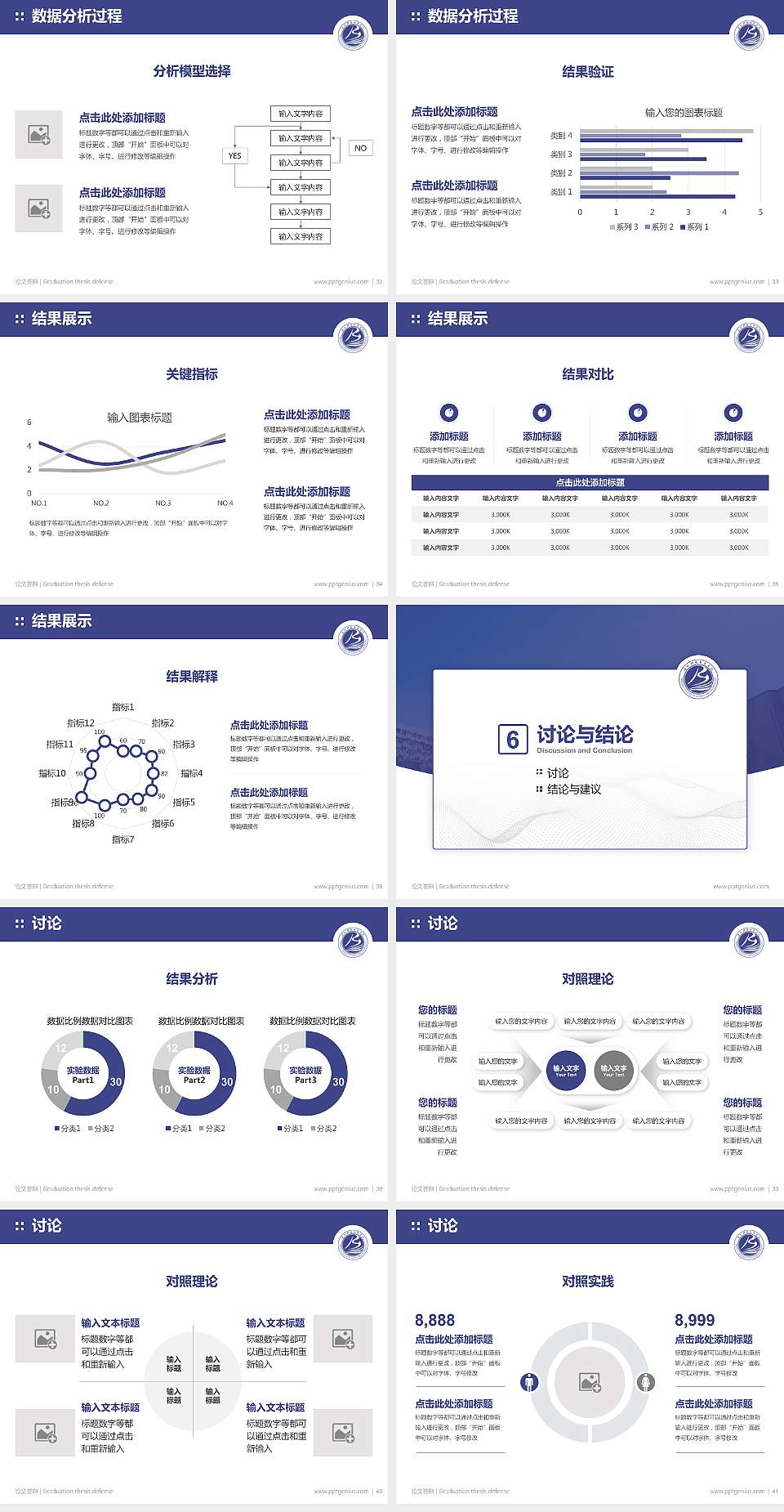 滨州科技职业学院论文答辩标准PPT模板4:3格式幻灯片预览图5