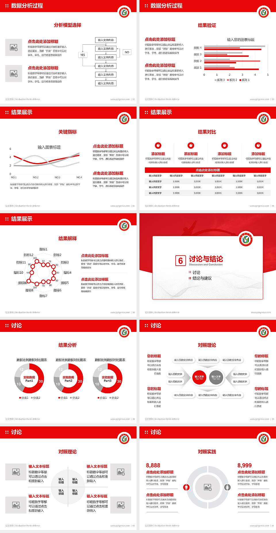 山东体育学院论文答辩标准PPT模板4:3格式幻灯片预览图5