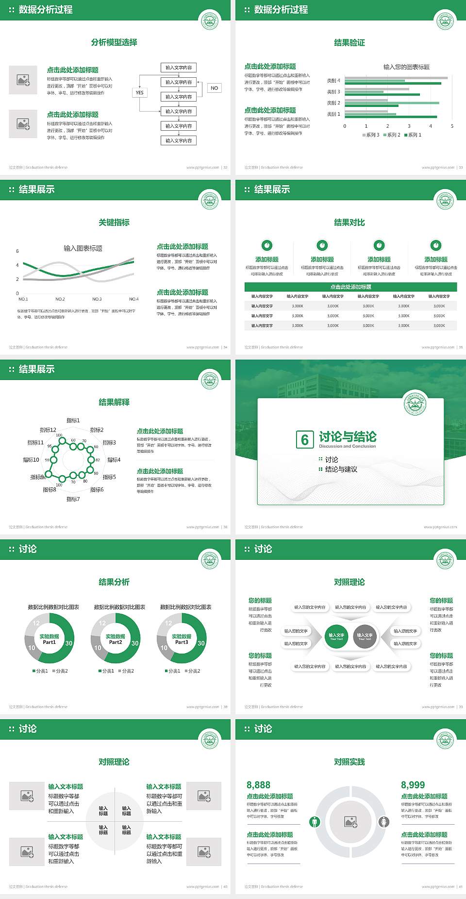 上海现代化工职业学院论文答辩标准PPT模板4:3格式幻灯片预览图5