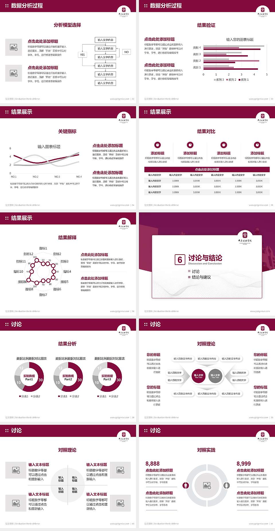 中央音乐学院论文答辩标准PPT模板4:3格式幻灯片预览图5