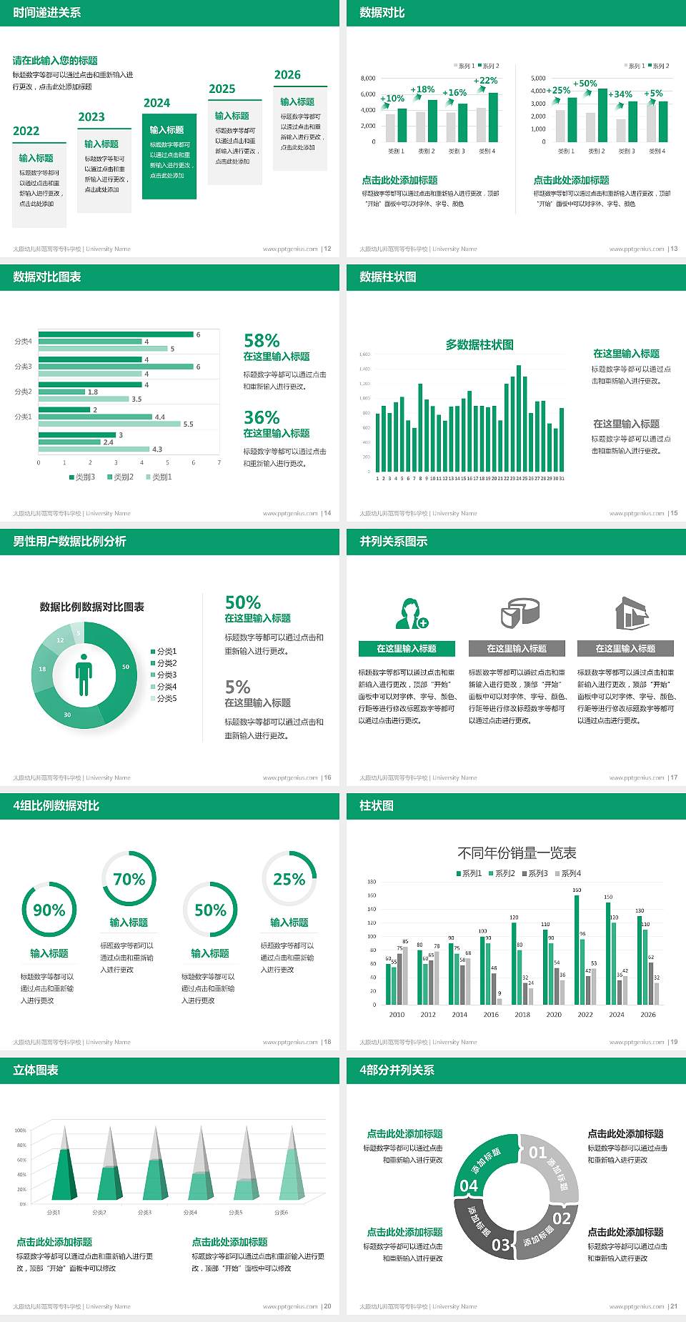 太原幼儿师范高等专科学校硕士研究生/本科生毕业论文答辩/开题报告通用PPT模板下载4:3格式幻灯片预览图3
