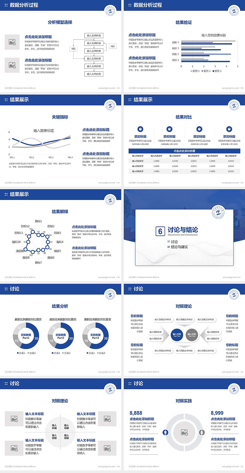 成都理工大学论文答辩标准PPT模板4:3格式幻灯片预览图5