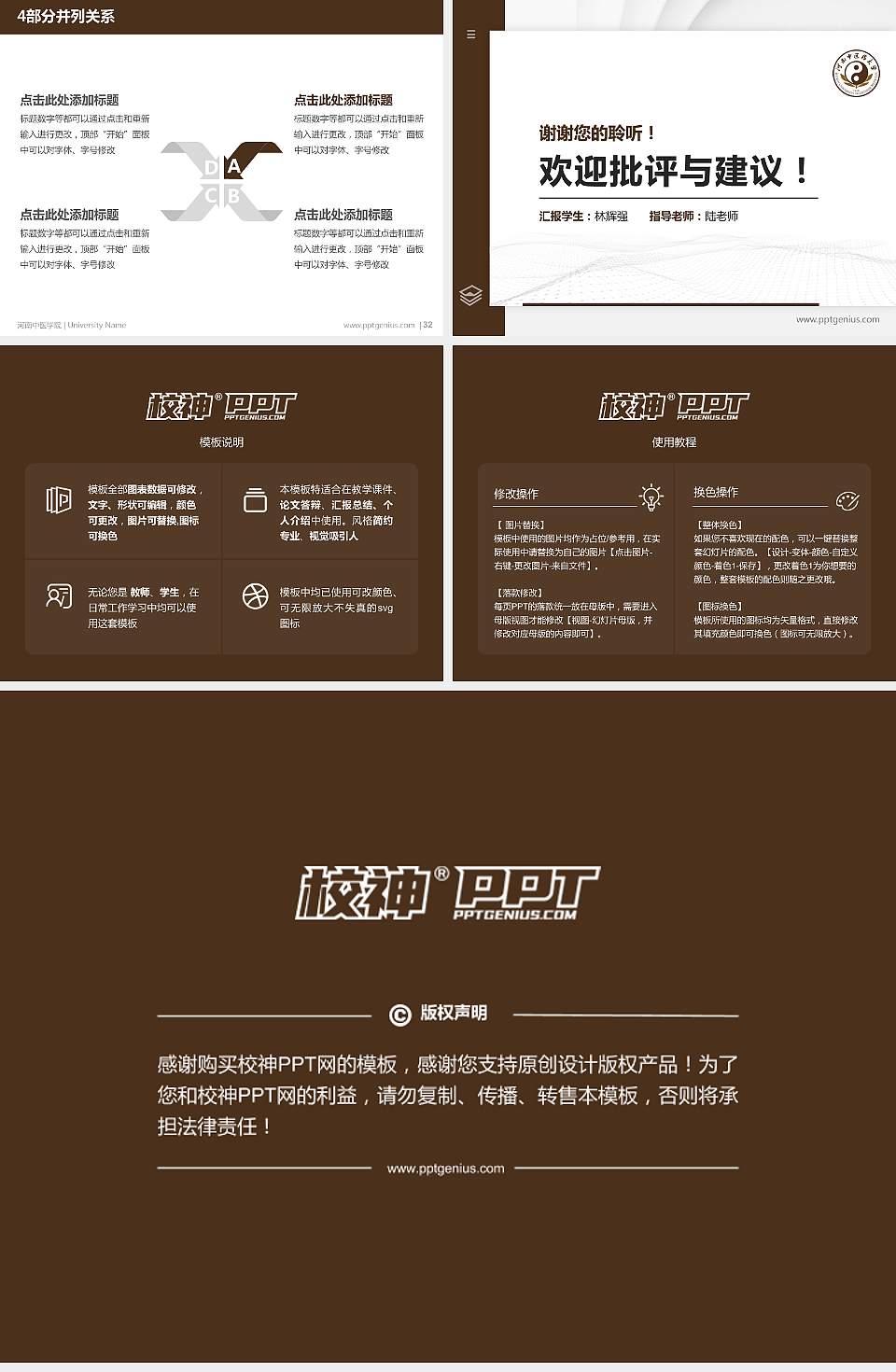 河南中医学院硕士研究生/本科生毕业论文答辩/开题报告通用PPT模板下载4:3格式幻灯片预览图5