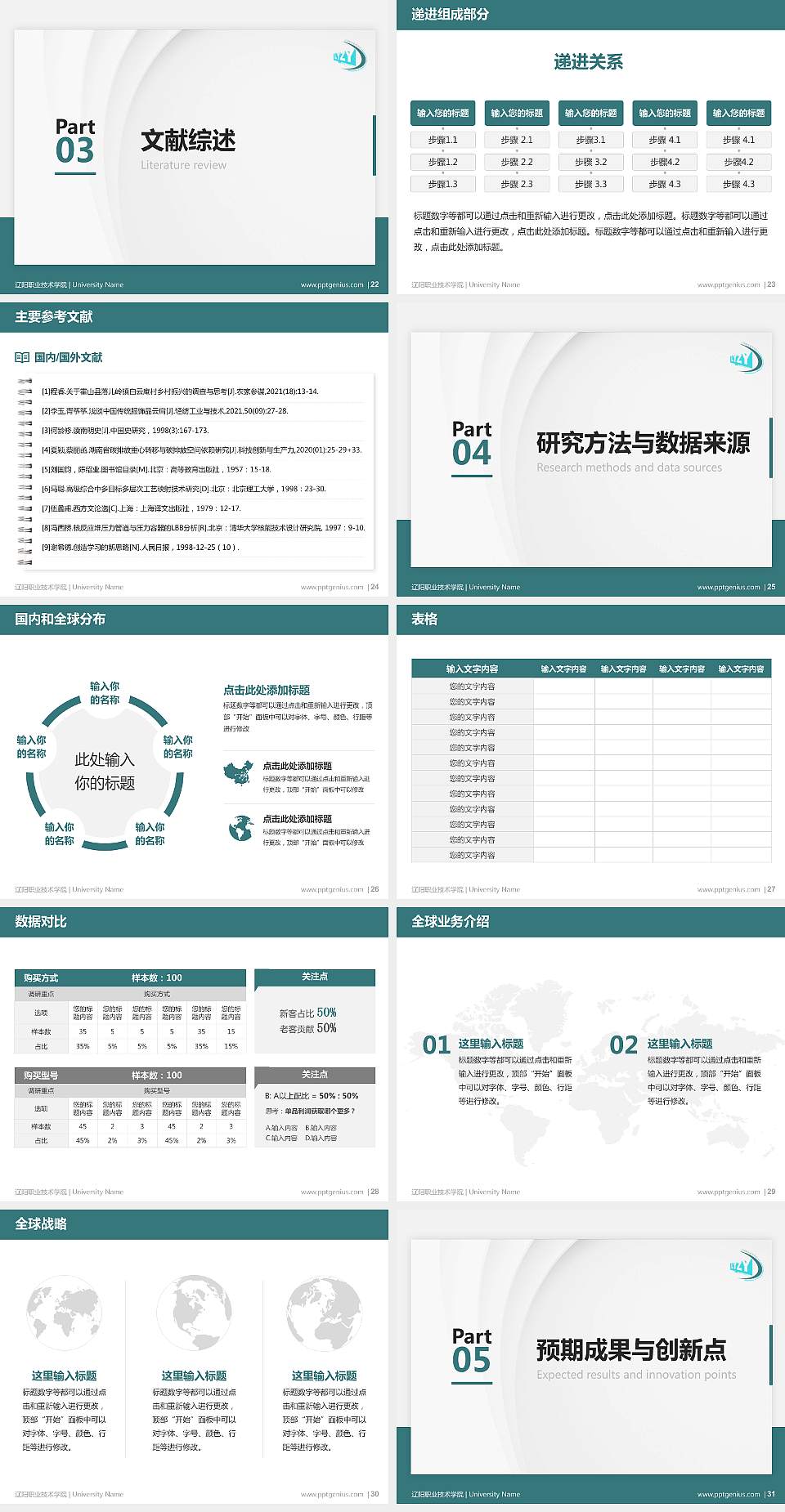 辽阳职业技术学院硕士研究生/本科生毕业论文答辩/开题报告通用PPT模板下载4:3格式幻灯片预览图4