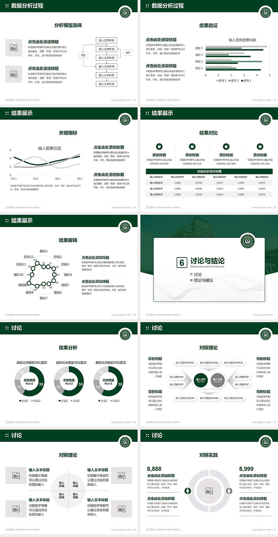长春健康职业学院论文答辩标准PPT模板4:3格式幻灯片预览图5