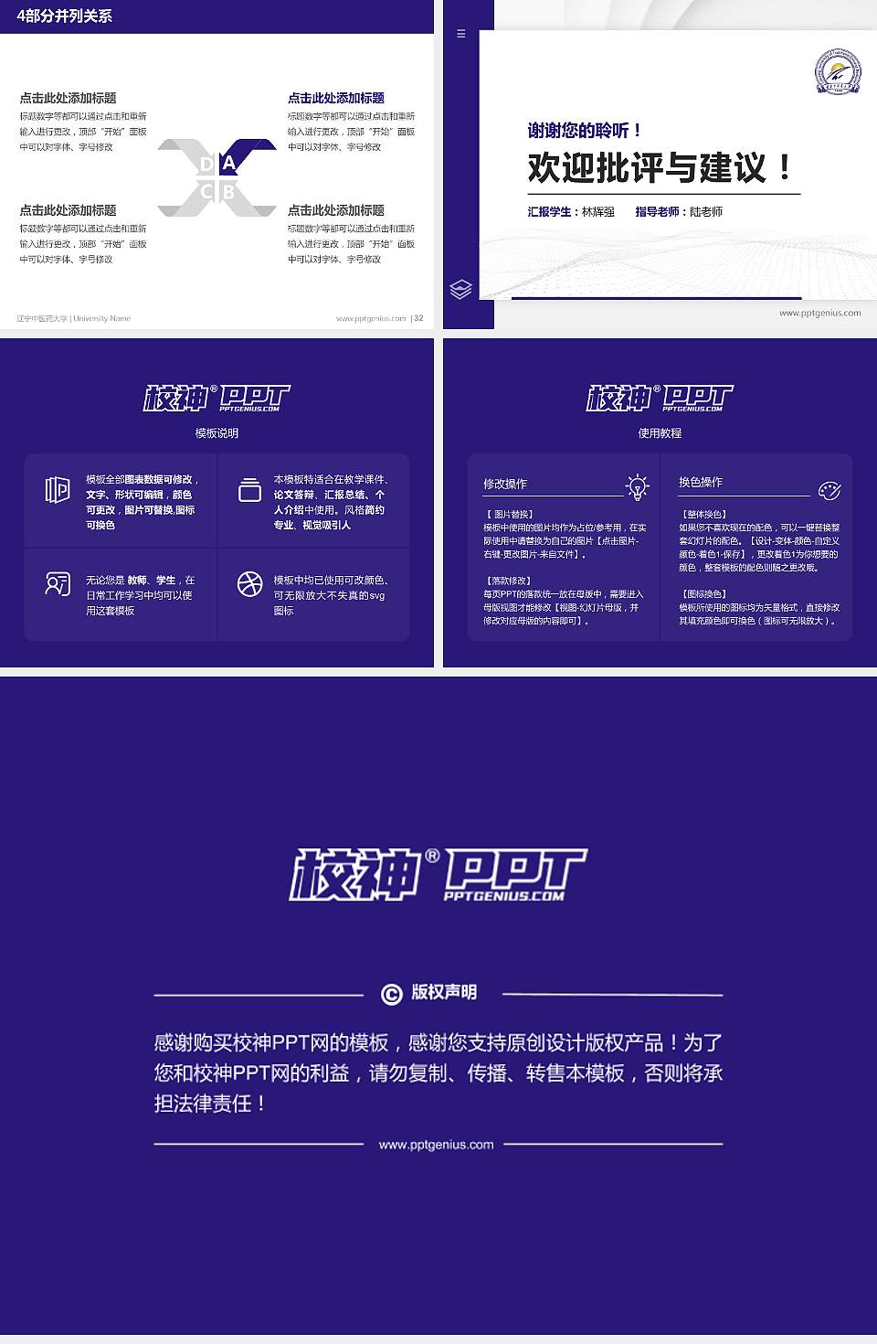 辽宁中医药大学硕士研究生/本科生毕业论文答辩/开题报告通用PPT模板下载4:3格式幻灯片预览图5