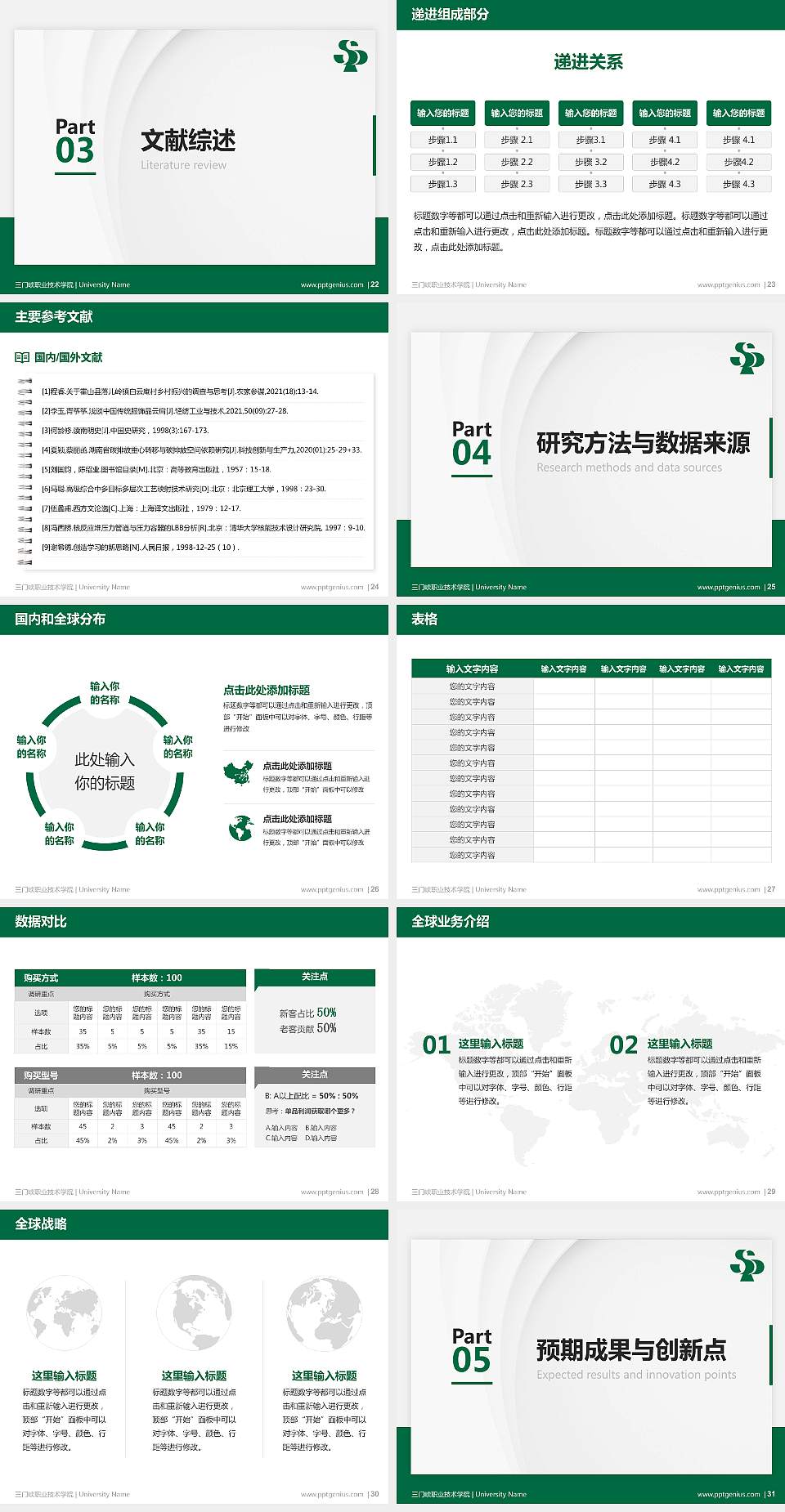 三门峡职业技术学院硕士研究生/本科生毕业论文答辩/开题报告通用PPT模板下载4:3格式幻灯片预览图4