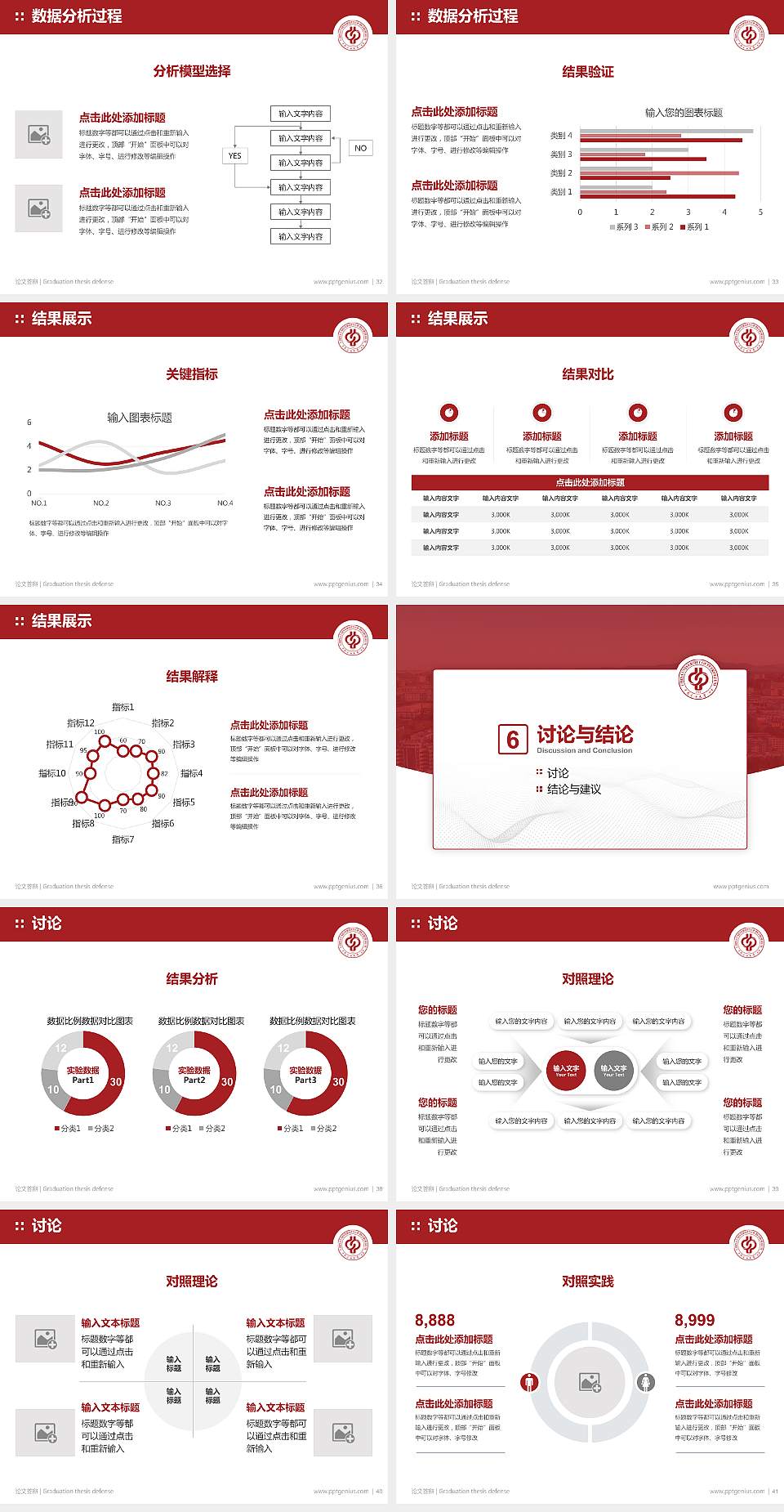 中国石油大学（北京）论文答辩标准PPT模板4:3格式幻灯片预览图5