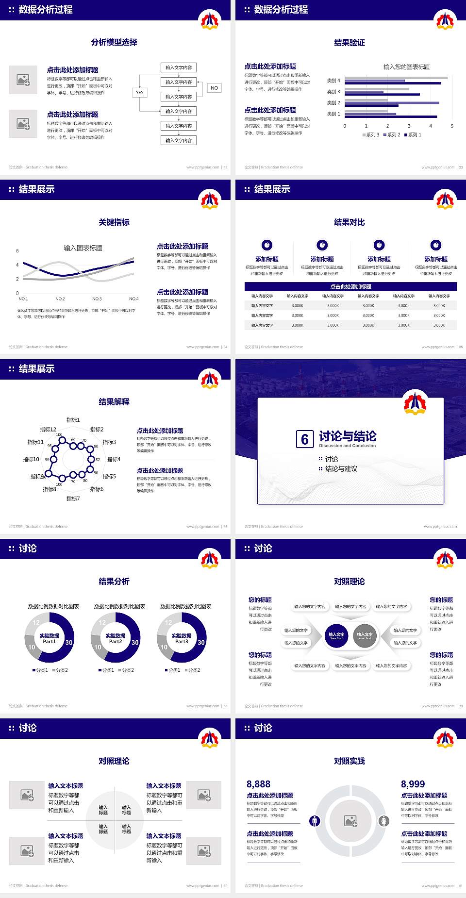 云南国防工业职业技术学院论文答辩标准PPT模板4:3格式幻灯片预览图5