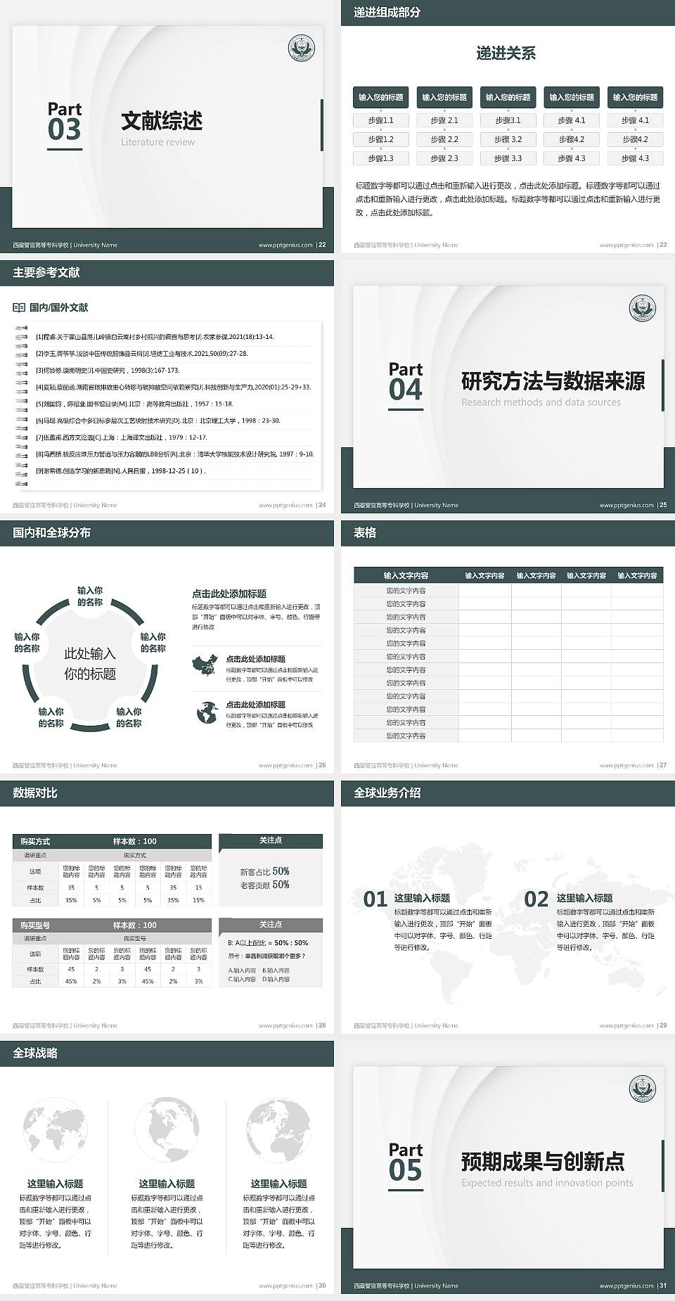 西藏警官高等专科学校硕士研究生/本科生毕业论文答辩/开题报告通用PPT模板下载4:3格式幻灯片预览图4