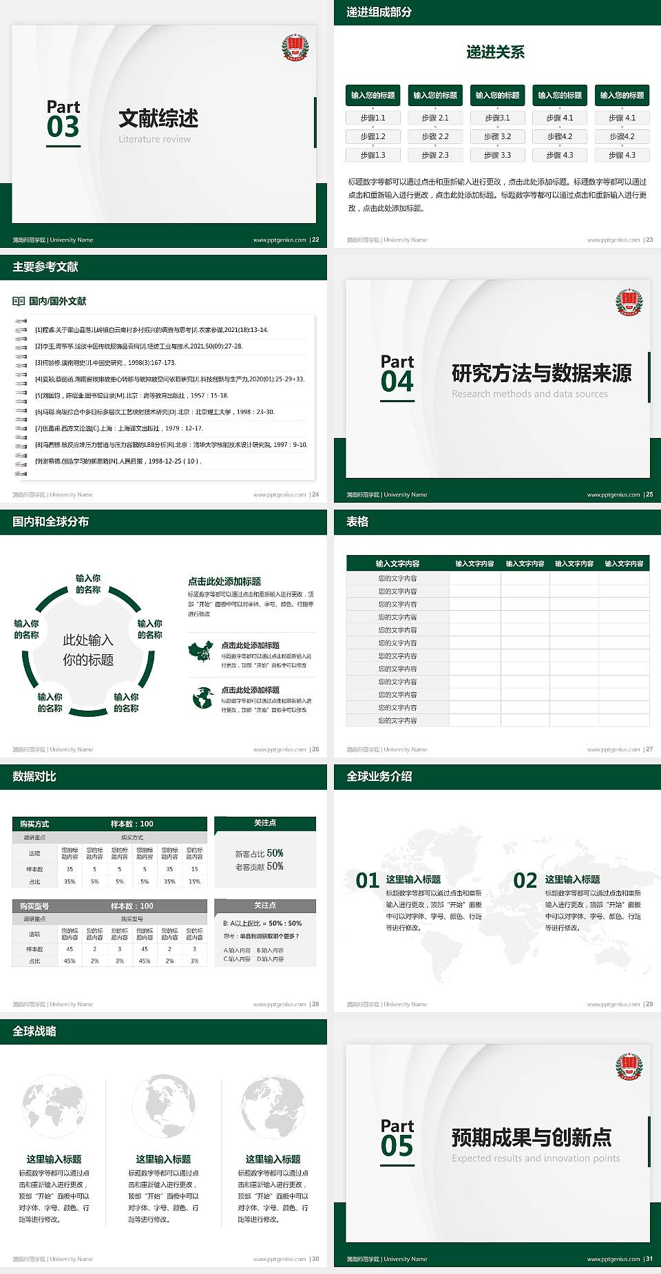 渭南师范学院硕士研究生/本科生毕业论文答辩/开题报告通用PPT模板下载4:3格式幻灯片预览图4