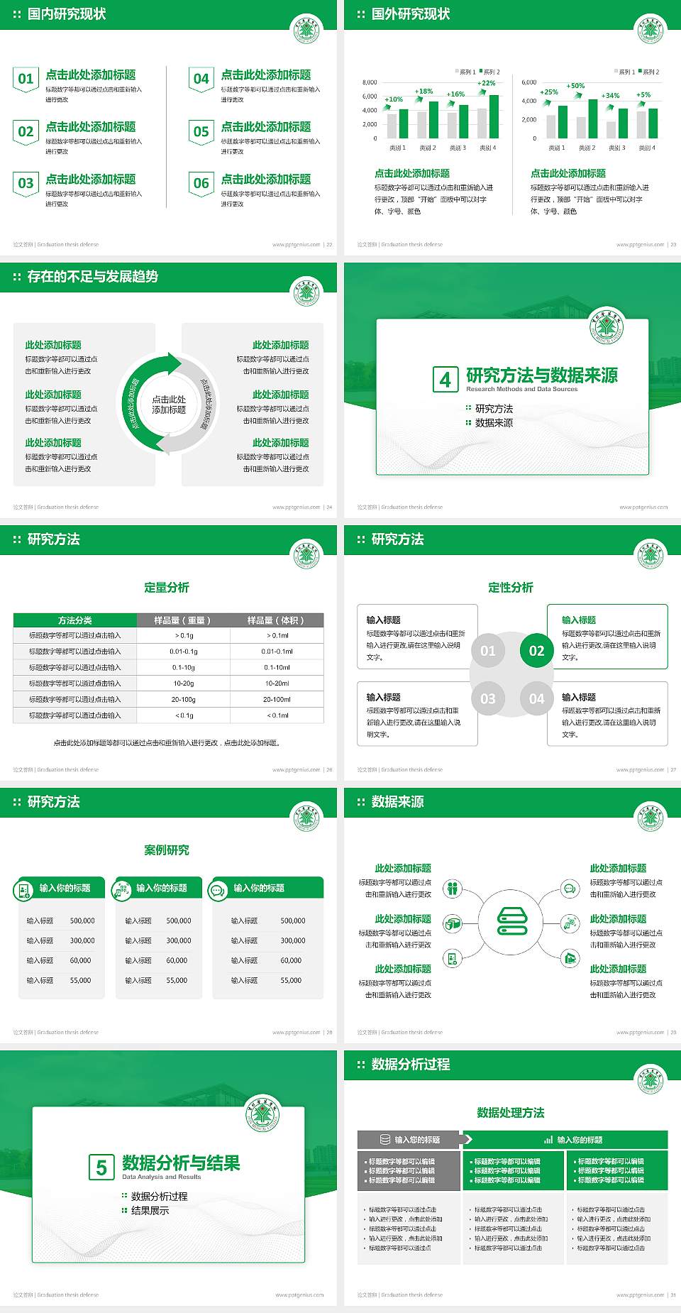 吉林医药学院论文答辩标准PPT模板4:3格式幻灯片预览图4