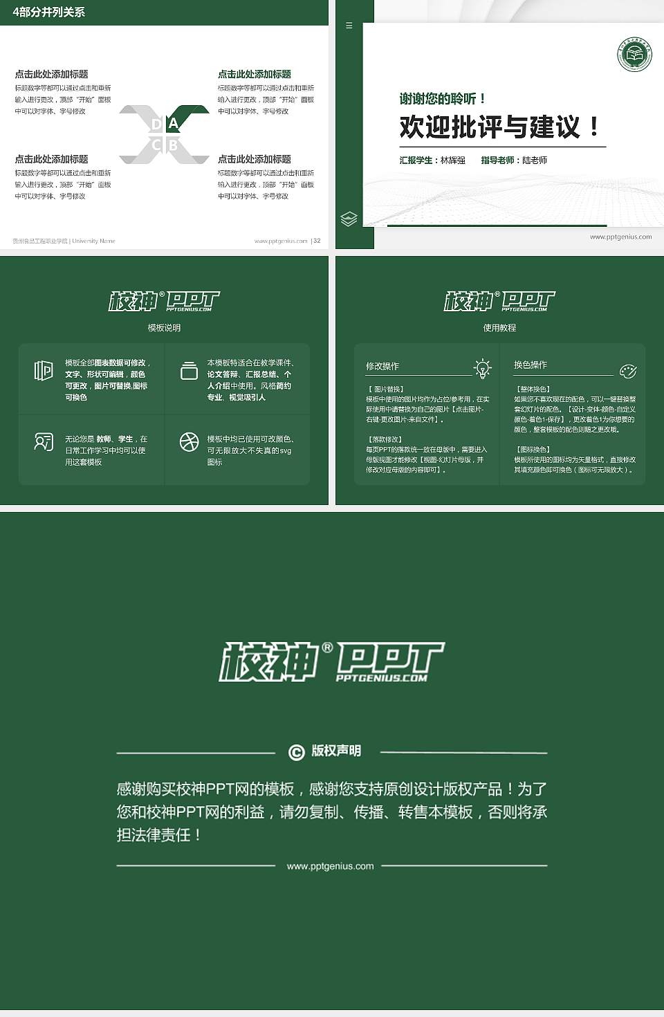 贵州食品工程职业学院硕士研究生/本科生毕业论文答辩/开题报告通用PPT模板下载4:3格式幻灯片预览图5