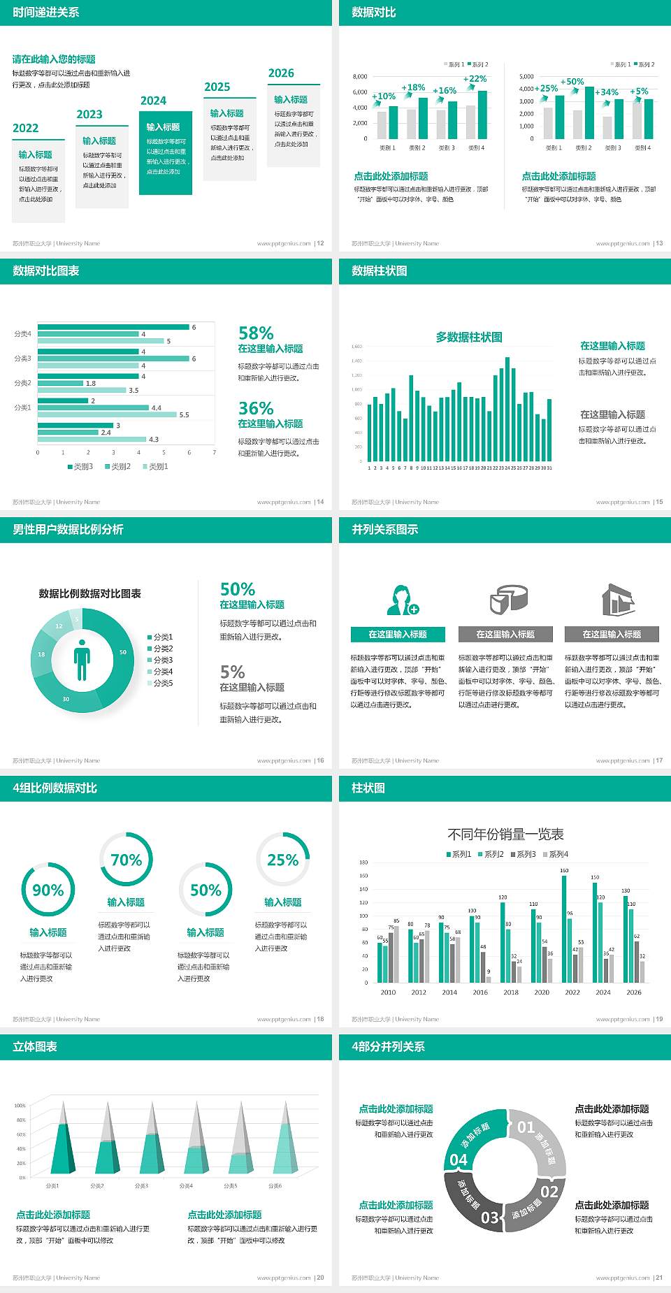 苏州市职业大学硕士研究生/本科生毕业论文答辩/开题报告通用PPT模板下载4:3格式幻灯片预览图3
