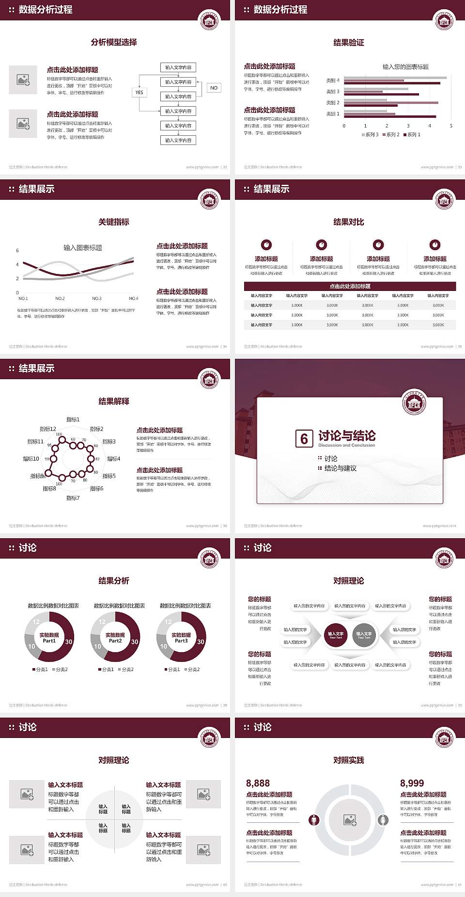 广东财贸职业学院论文答辩标准PPT模板4:3格式幻灯片预览图5