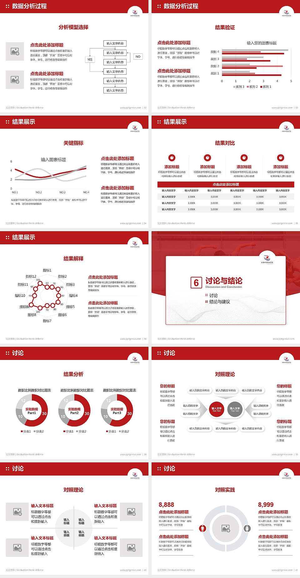 上海体育职业学院论文答辩标准PPT模板4:3格式幻灯片预览图5