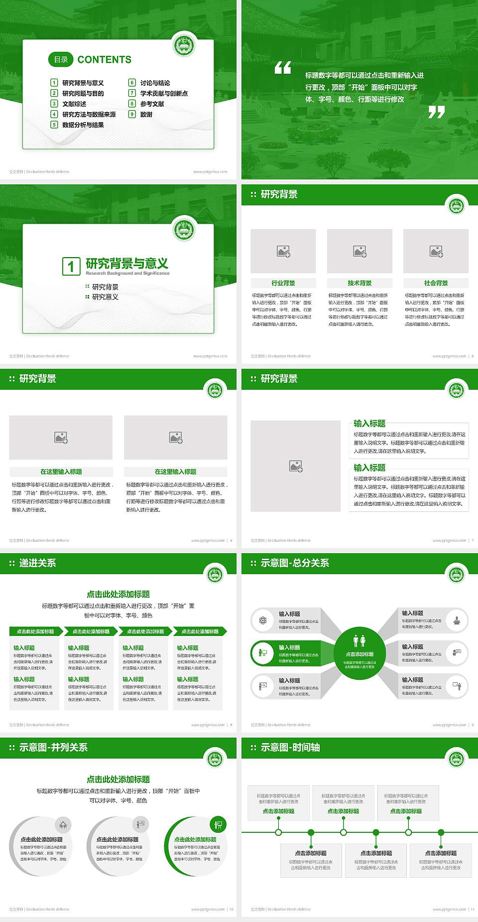 北京协和医学院论文答辩标准PPT模板4:3格式幻灯片预览图2