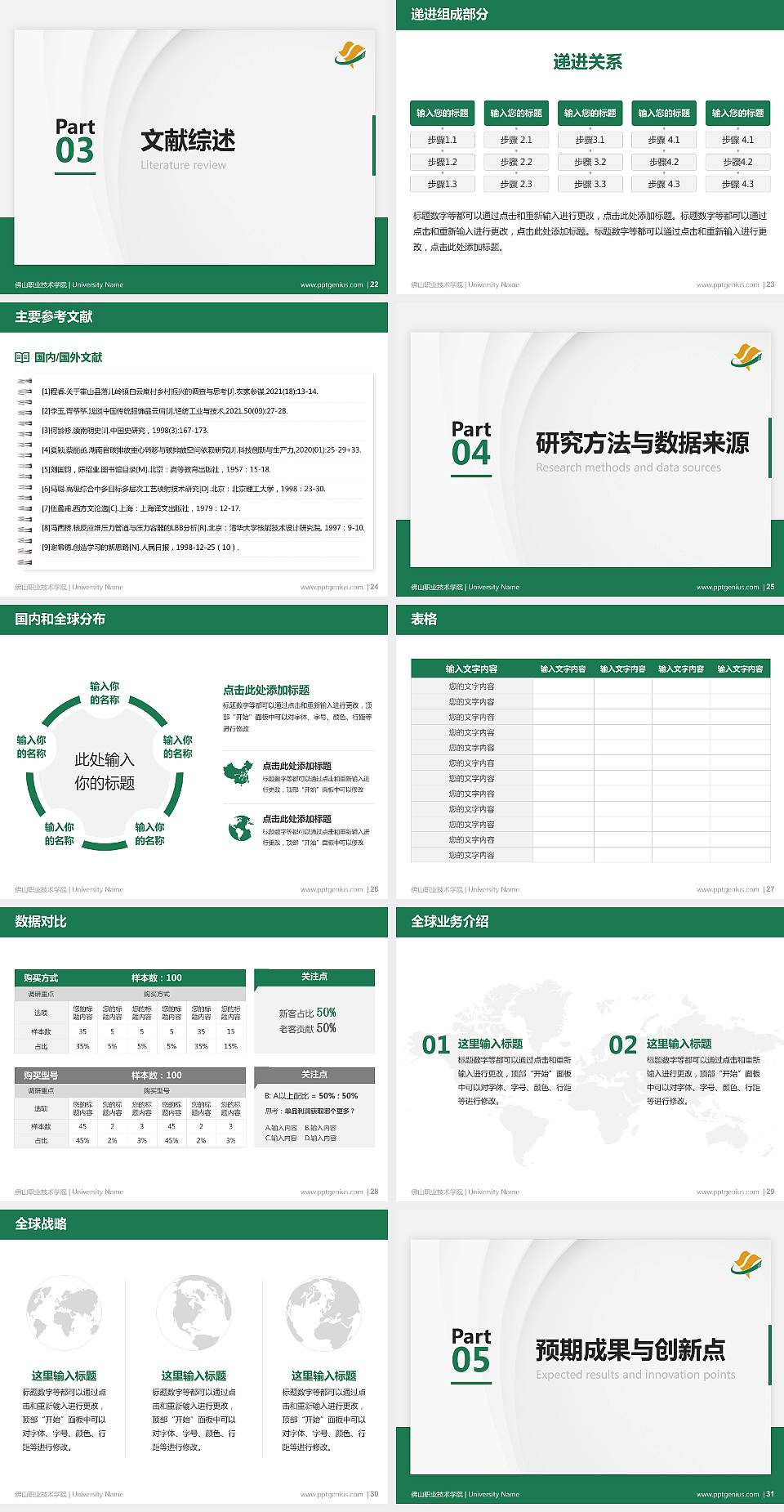 佛山职业技术学院硕士研究生/本科生毕业论文答辩/开题报告通用PPT模板下载4:3格式幻灯片预览图4