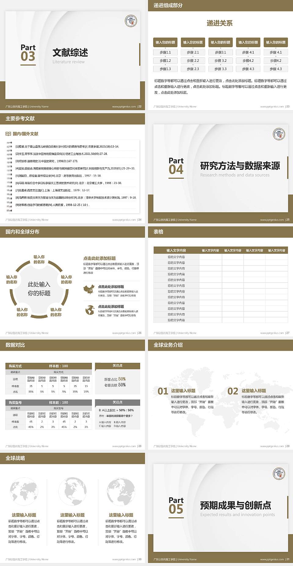 广东以色列理工学院硕士研究生/本科生毕业论文答辩/开题报告通用PPT模板下载4:3格式幻灯片预览图4
