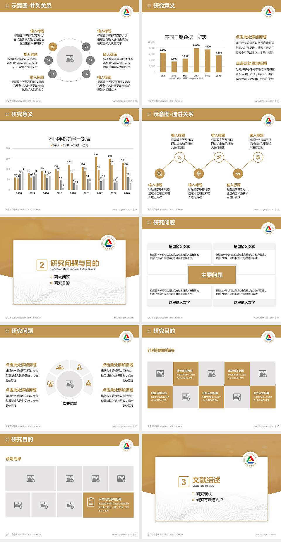 山西传媒学院论文答辩标准PPT模板4:3格式幻灯片预览图3