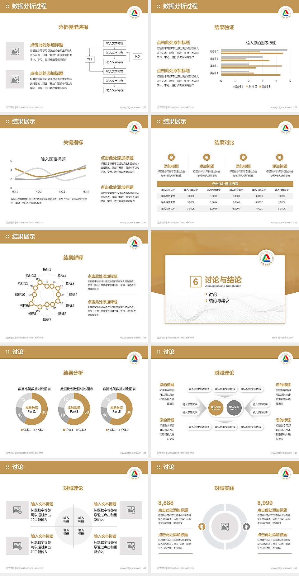山西传媒学院论文答辩标准PPT模板4:3格式幻灯片预览图5