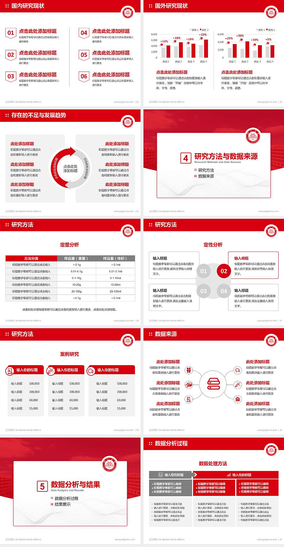 临沂大学论文答辩标准PPT模板4:3格式幻灯片预览图4