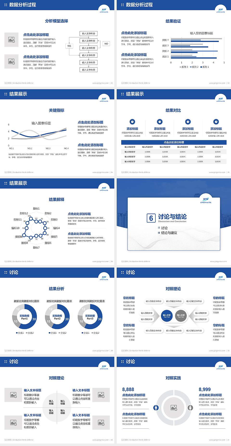 北京信息职业技术学院论文答辩标准PPT模板4:3格式幻灯片预览图5